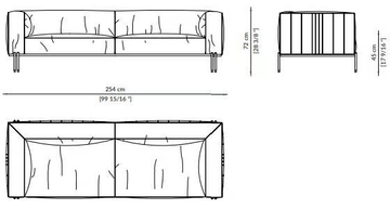 SOFT RATIO - 3 seater sofa by Paolo Castelli - view 3